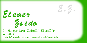 elemer zsido business card